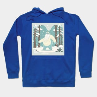 Snowy Yeti on a Happy Stroll Hoodie